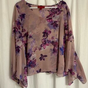 Beautiful floral ladies top with bell sleeves - Buy One Get One Free